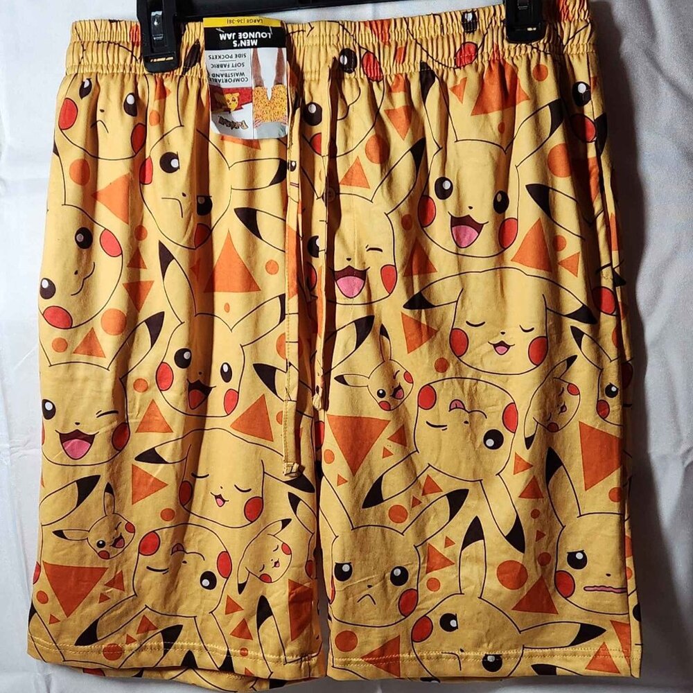 Pikachu Mens Sleep shorts New With Tag Size Large (36-38)